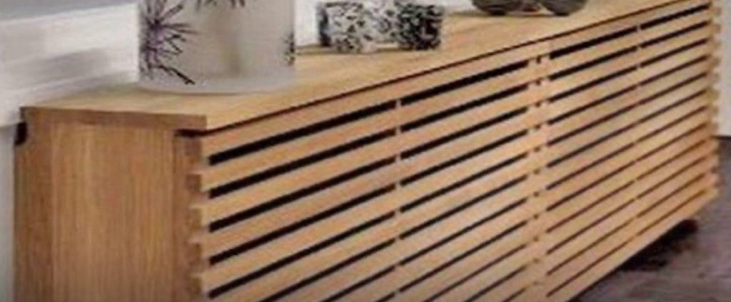 Mueble a medida de listones de madera